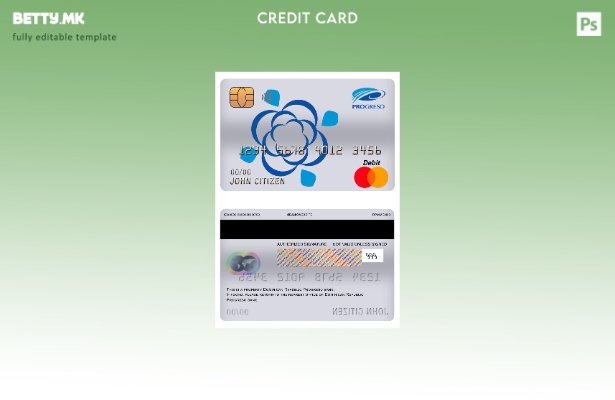 Модерен стил на Доминиканската Република Прогресо банка шаблон мастер дебитна ка